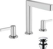 Finoris 3-hole basin mixer 160 with push-open waste set