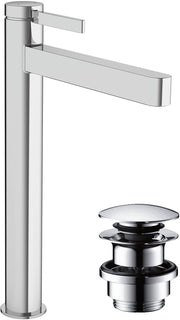 Finoris Single lever basin mixer 260 for washbowls with push-open waste set
