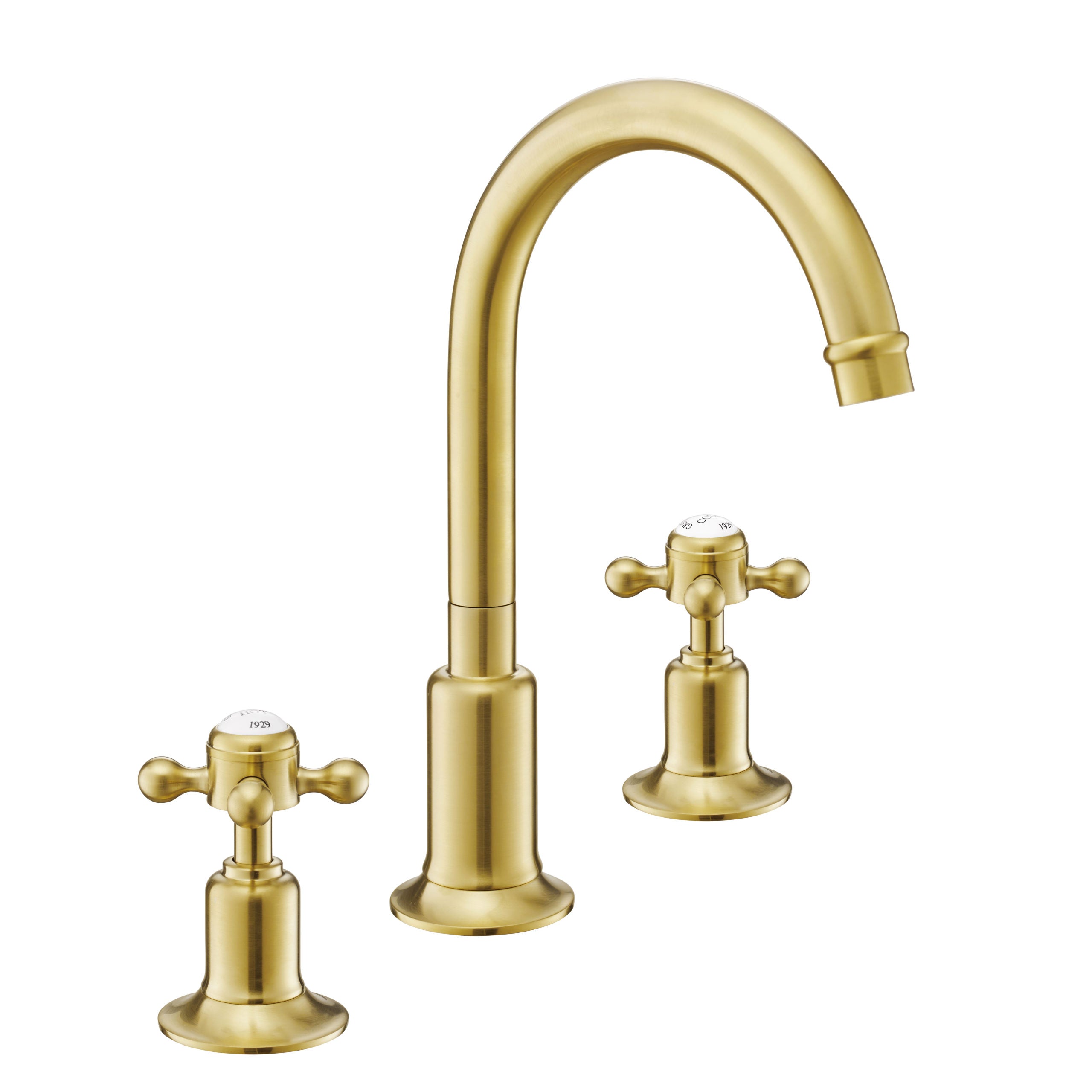 GROSVENOR 3 HOLE BASIN MIXER WITH SWIVEL SPOUT AND POP UP WASTE