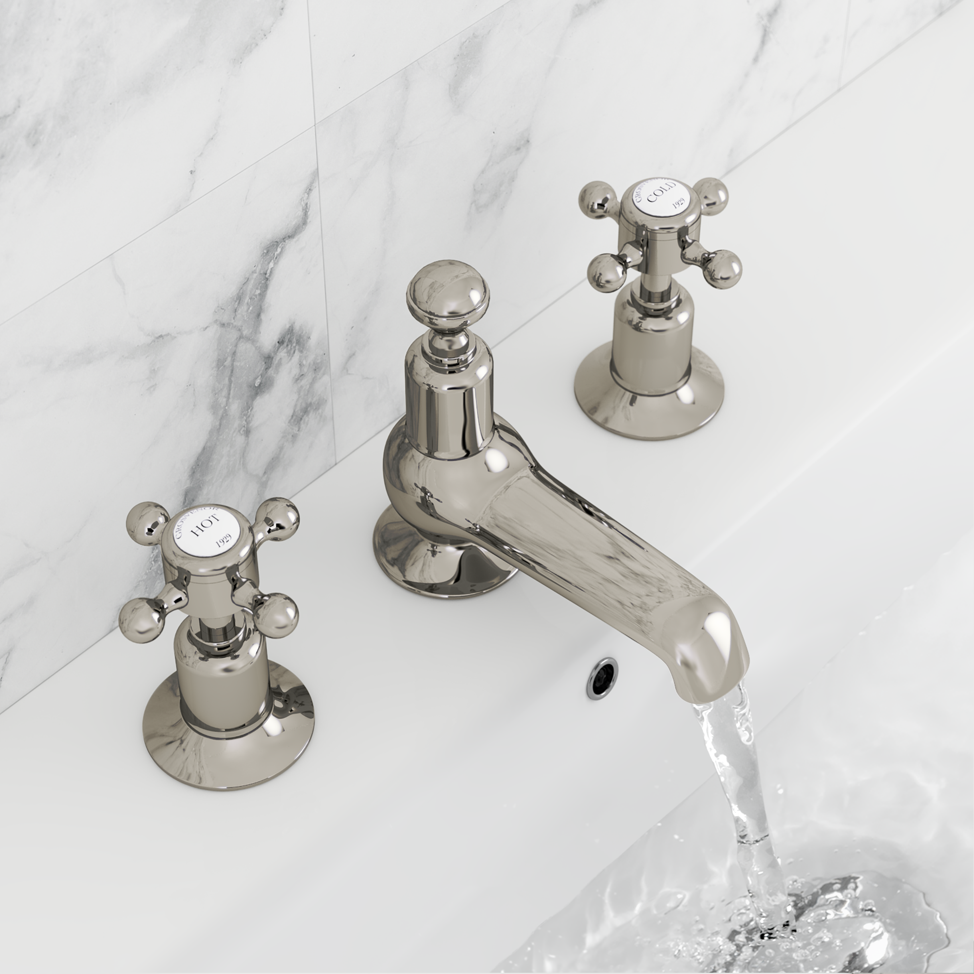 GROSVENOR 3 HOLE DECK MOUNTED BASIN MIXER