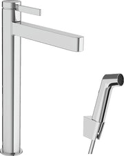 Finoris Single lever basin mixer 260 with bidette hand shower and shower hose 160 cm