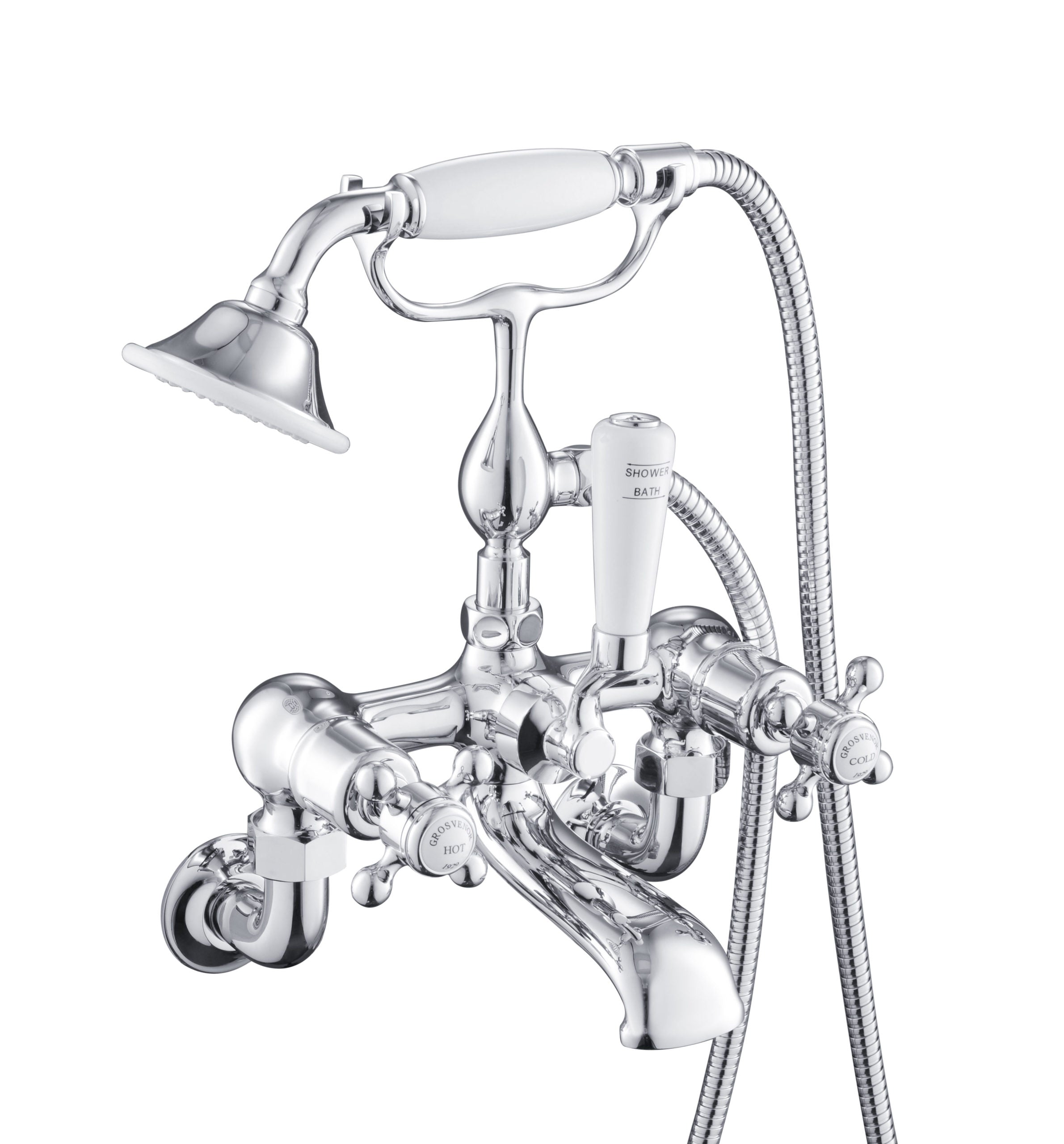 GROSVENOR BATH SHOWER MIXER WALL MOUNTED WITH KIT