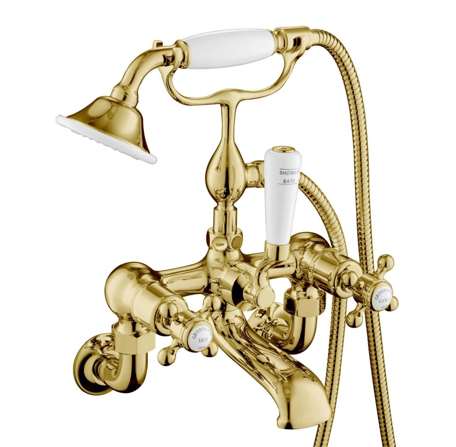 GROSVENOR BATH SHOWER MIXER WALL MOUNTED WITH KIT