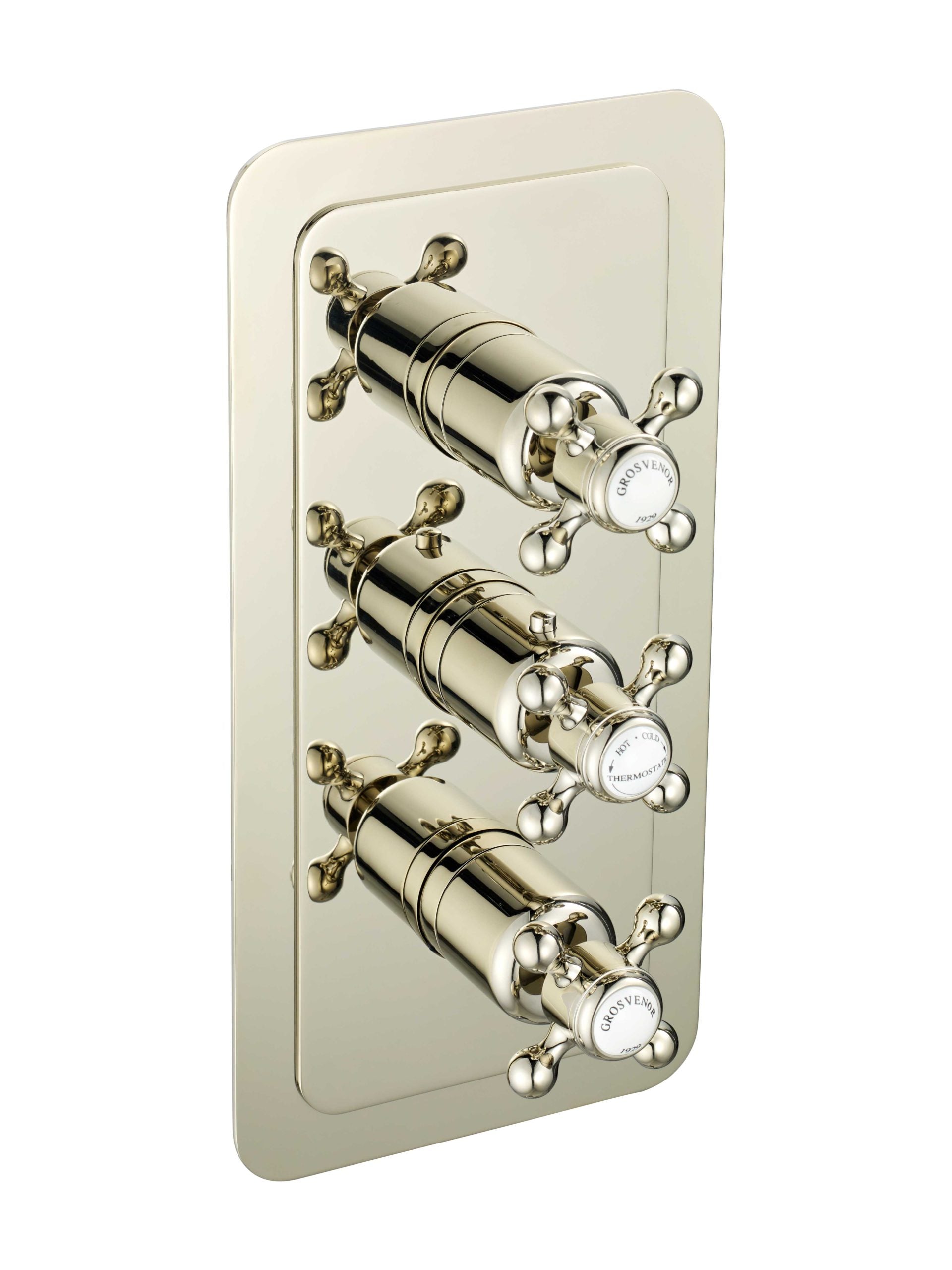 GROSVENOR THERMOSTATIC CONCEALED 2 OUTLET SHOWER VALVE, VERTICAL