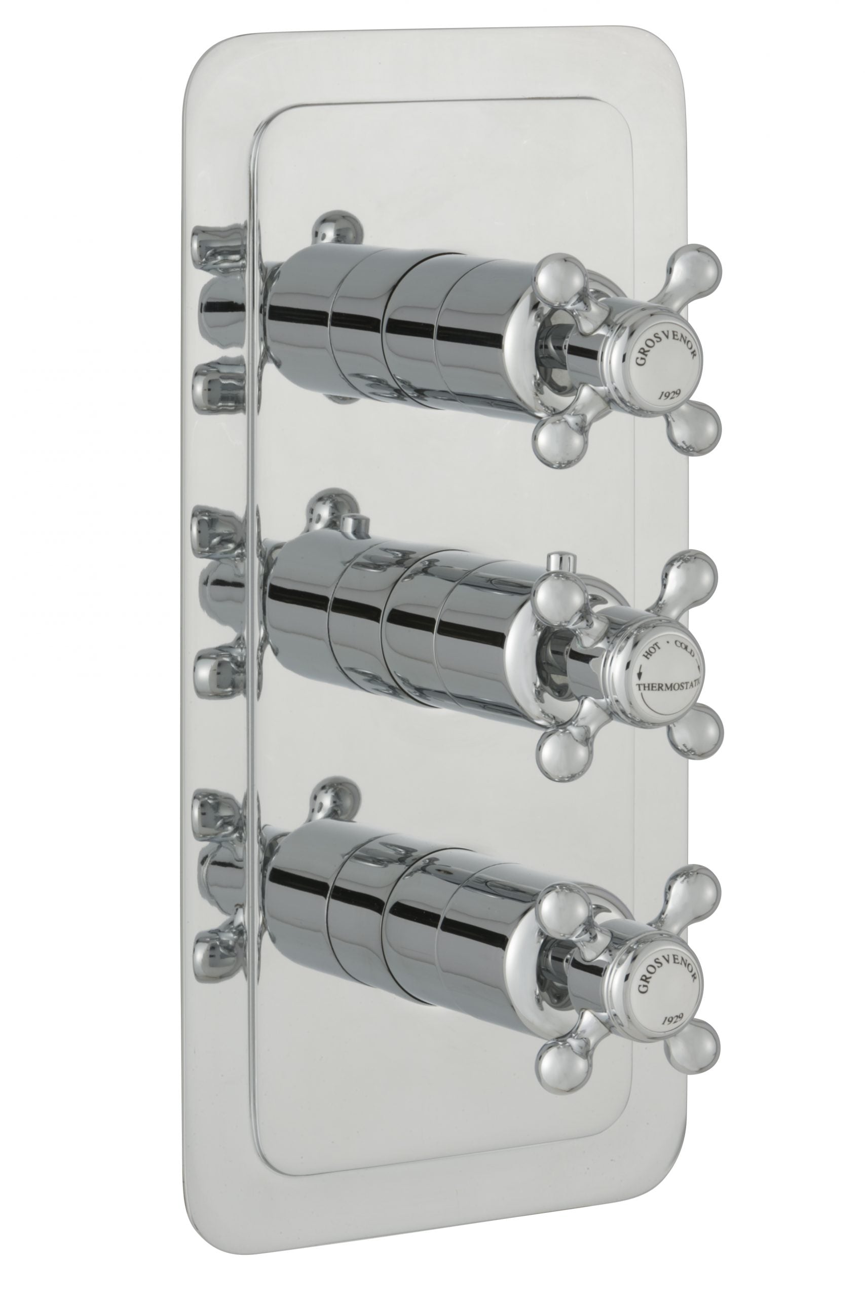 GROSVENOR THERMOSTATIC CONCEALED 3 OUTLET SHOWER VALVE VERTICAL