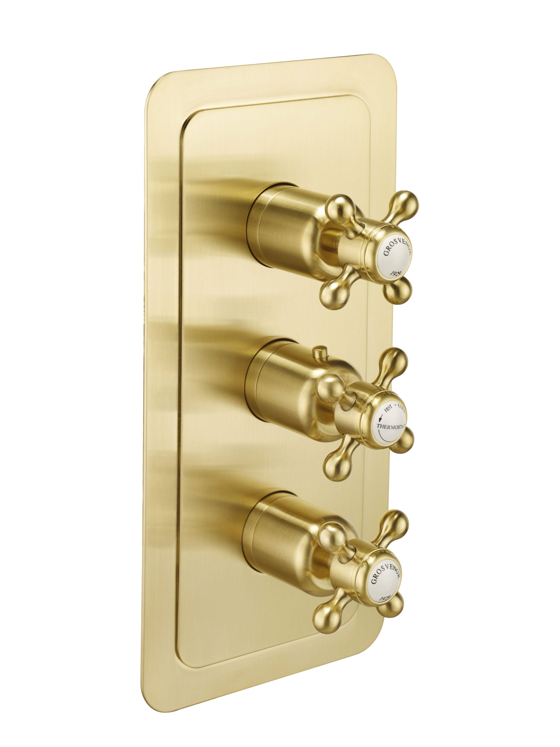 GROSVENOR THERMOSTATIC CONCEALED 3 OUTLET SHOWER VALVE VERTICAL