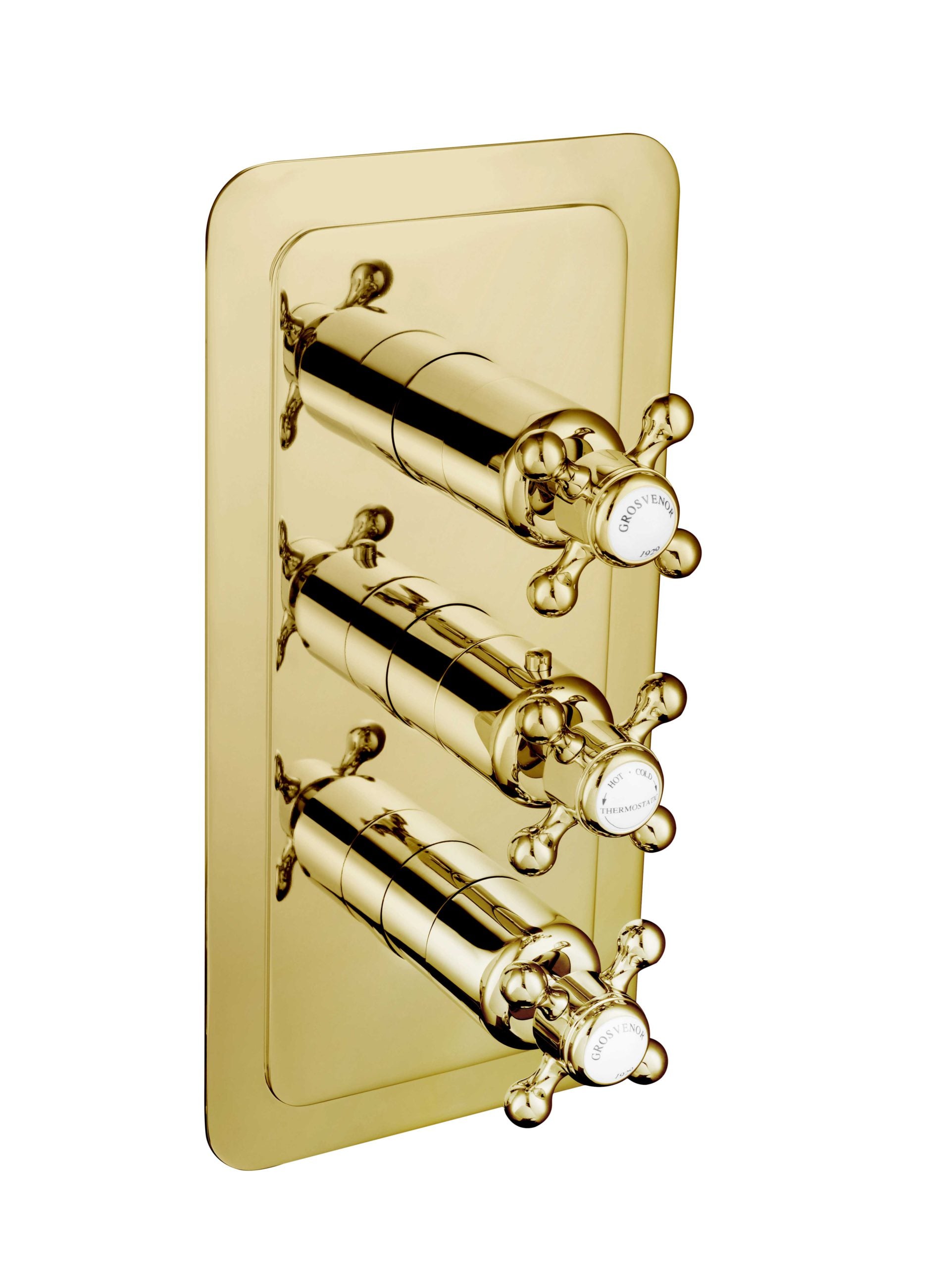 GROSVENOR THERMOSTATIC CONCEALED 3 OUTLET SHOWER VALVE VERTICAL