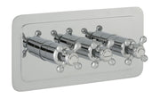 GROSVENOR THERMOSTATIC CONCEALED 3 OUTLET SHOWER VALVE HORIZONTAL