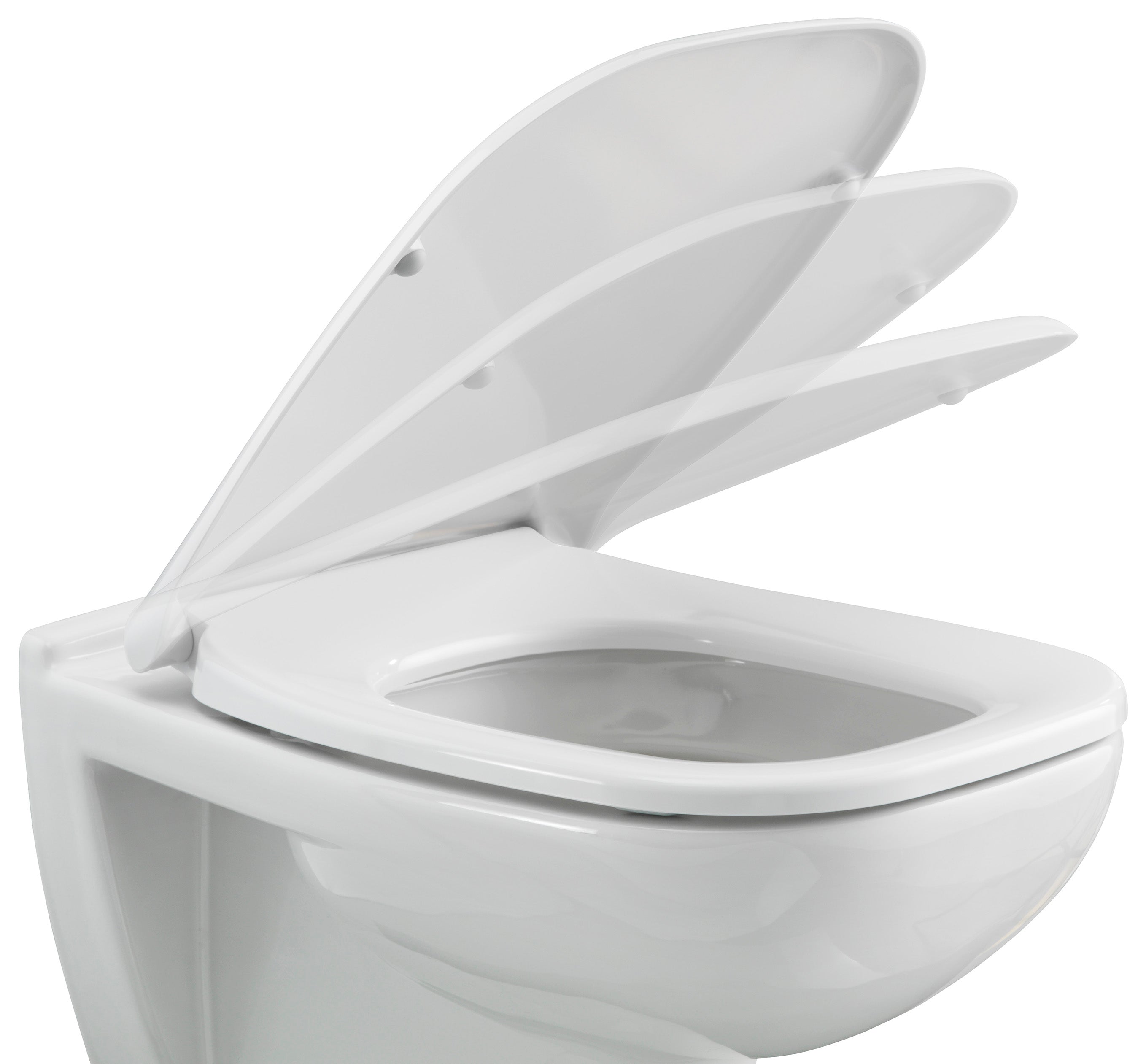 Toilet seat Pressalit Code with soft close w/cover White Universal hinge