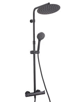 BLACK Shower Column Adjustable 'L' Riser