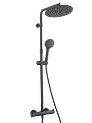 BLACK Shower Column Adjustable 'L' Riser