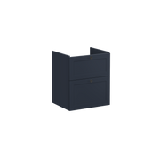Root Classic Washbasin Unit, with two drawers, Matt Dark Blue, without washbasin