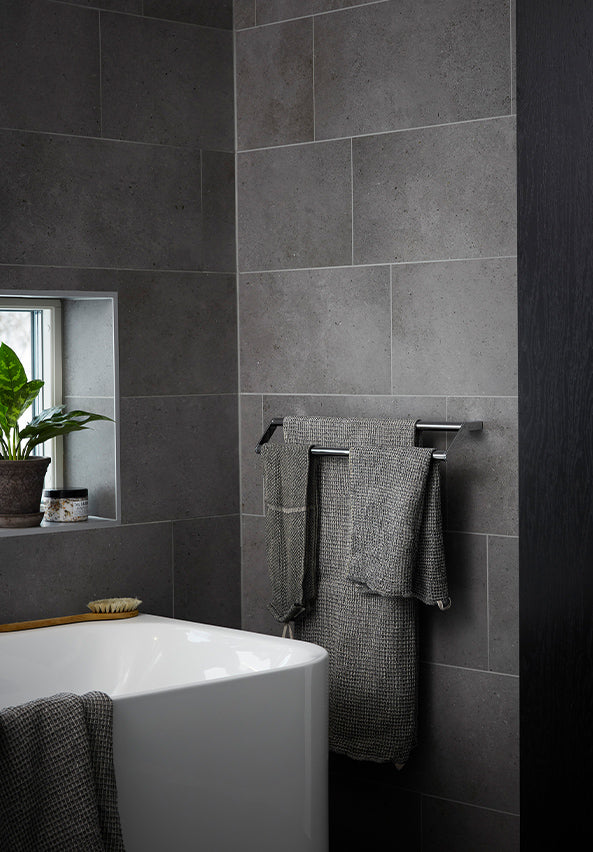 BOSTON DOUBLE TOWEL RAIL 600MM CHROME