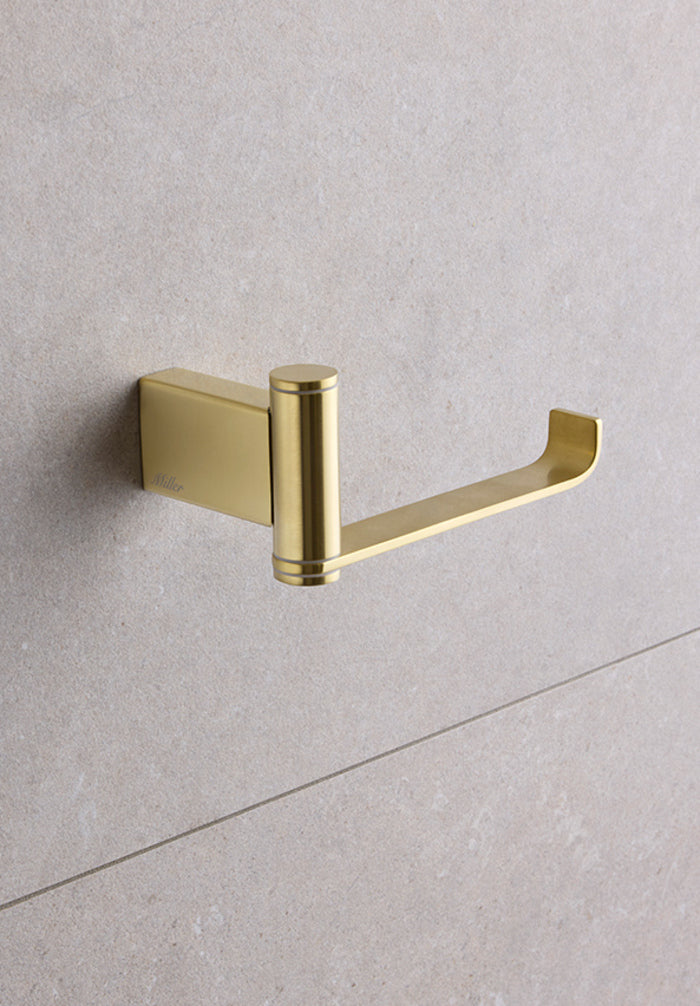 ORLANDO SWIVEL TOILET ROLL HOLDER BRUSHED BRASS