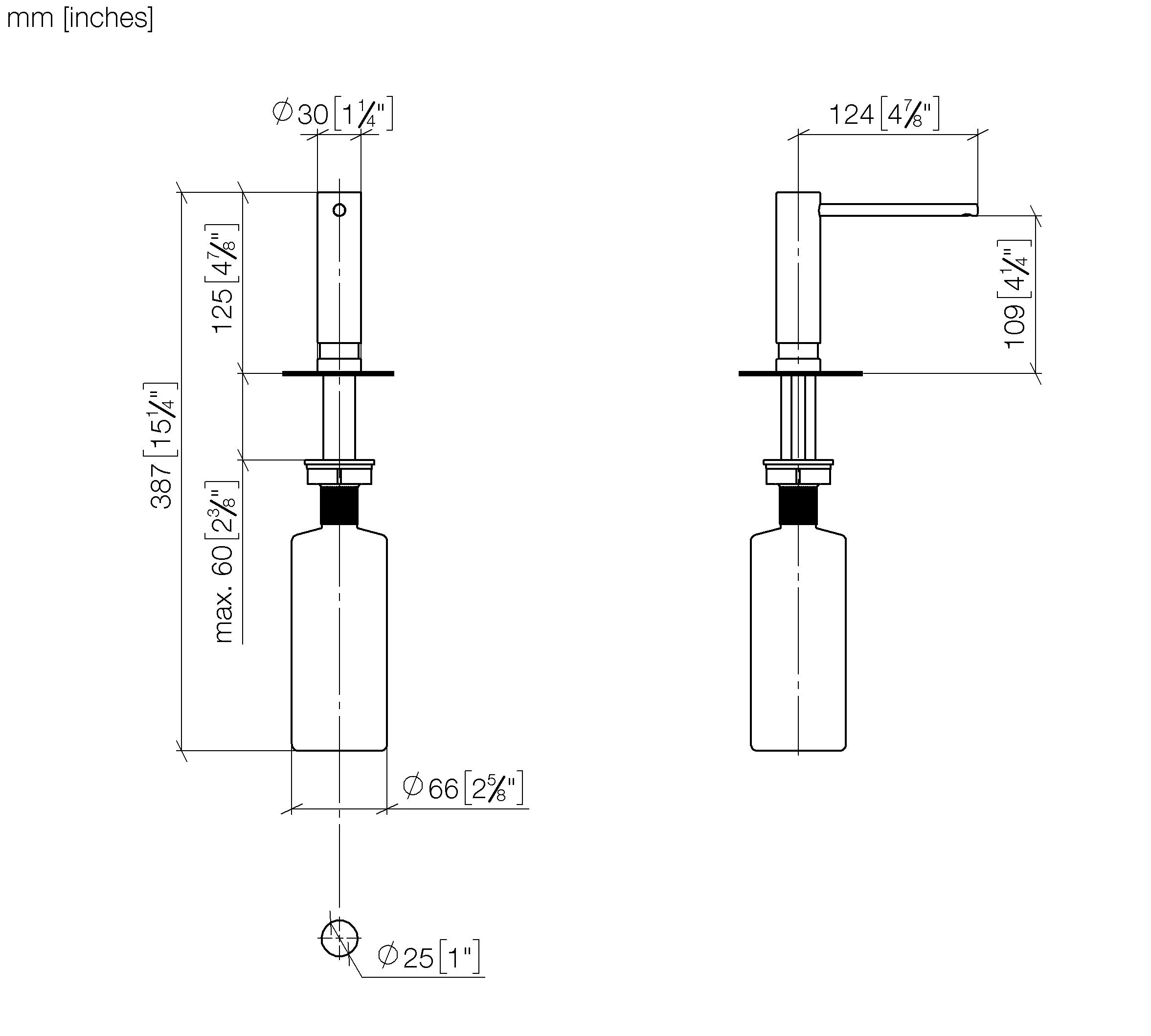 Dispenser Without Rosette Chrome