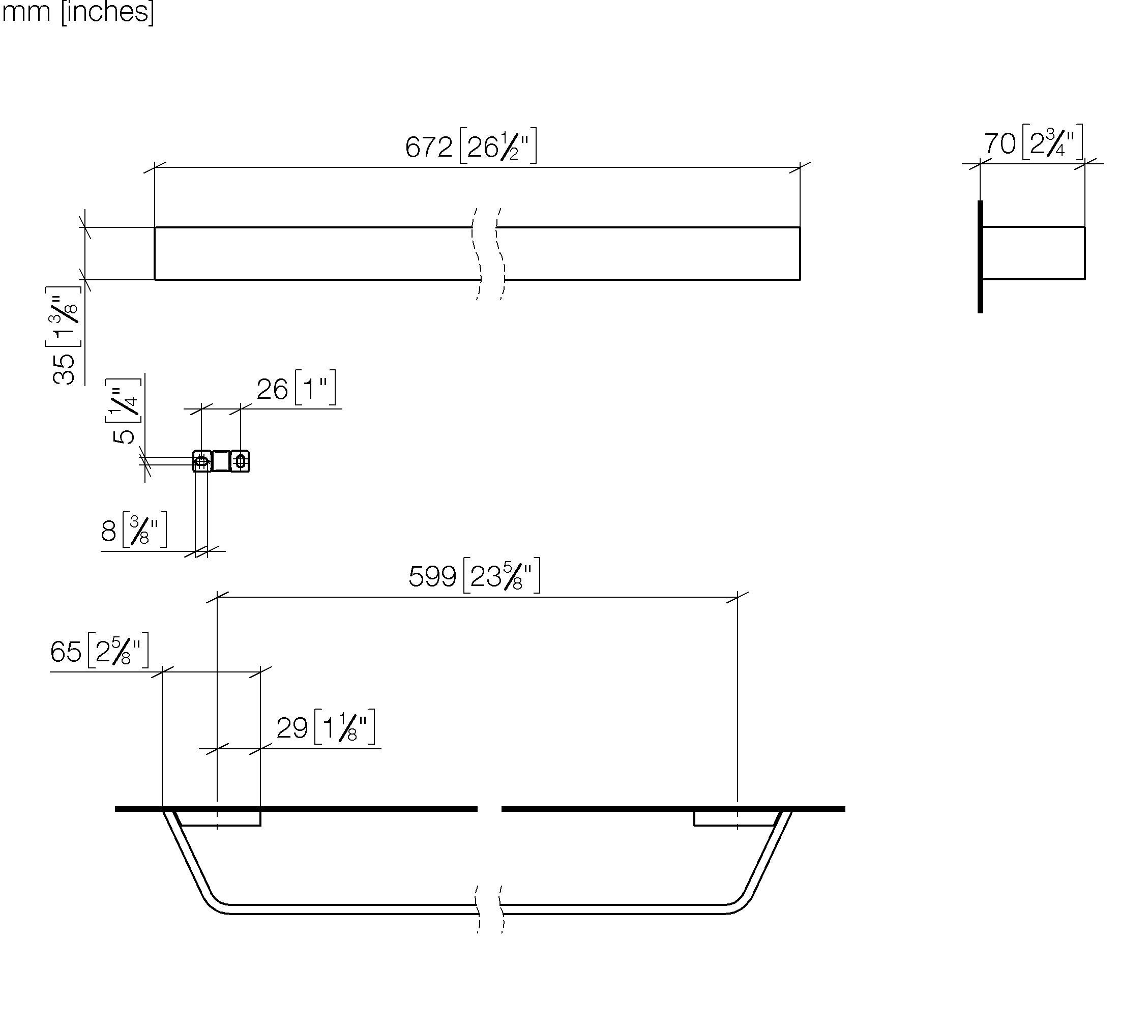 Cl 1 Towel Bar Chrome II
