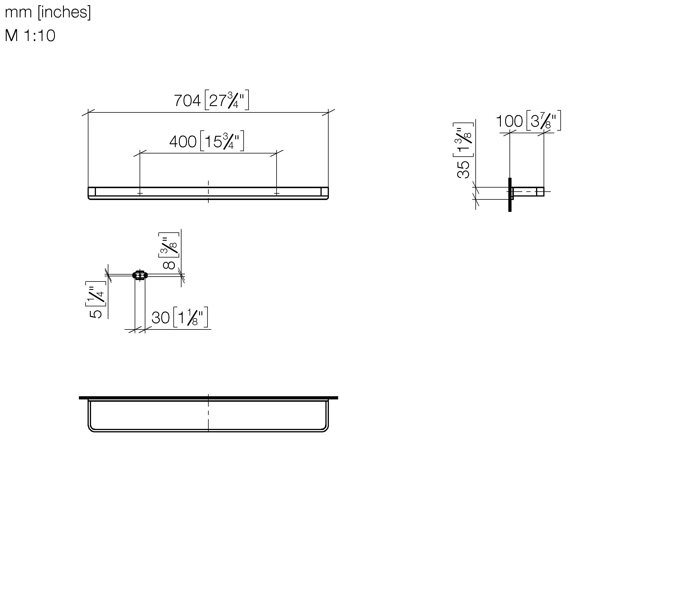 Lulu Towel Bar Chrome
