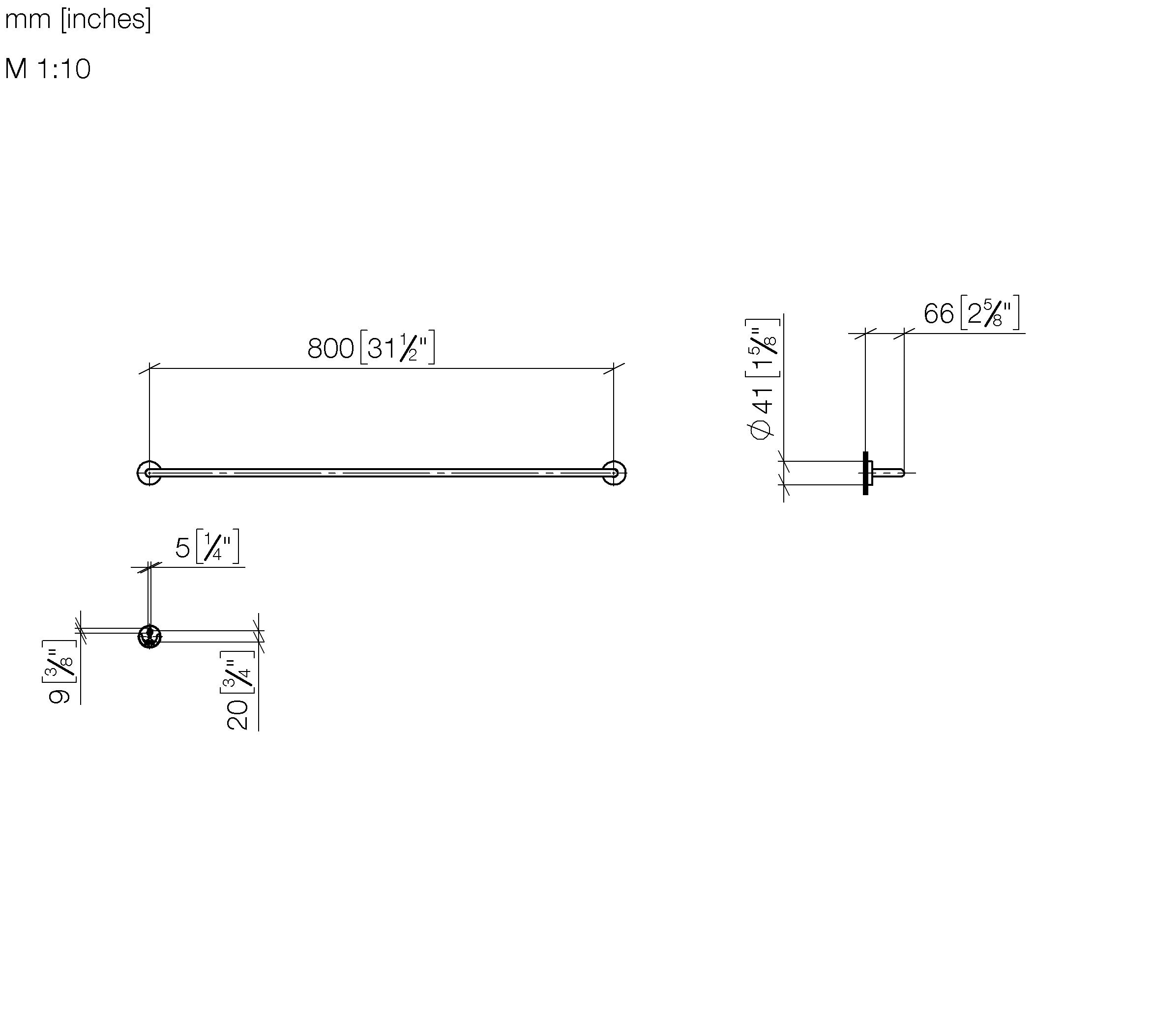Towel Bar Chrome V