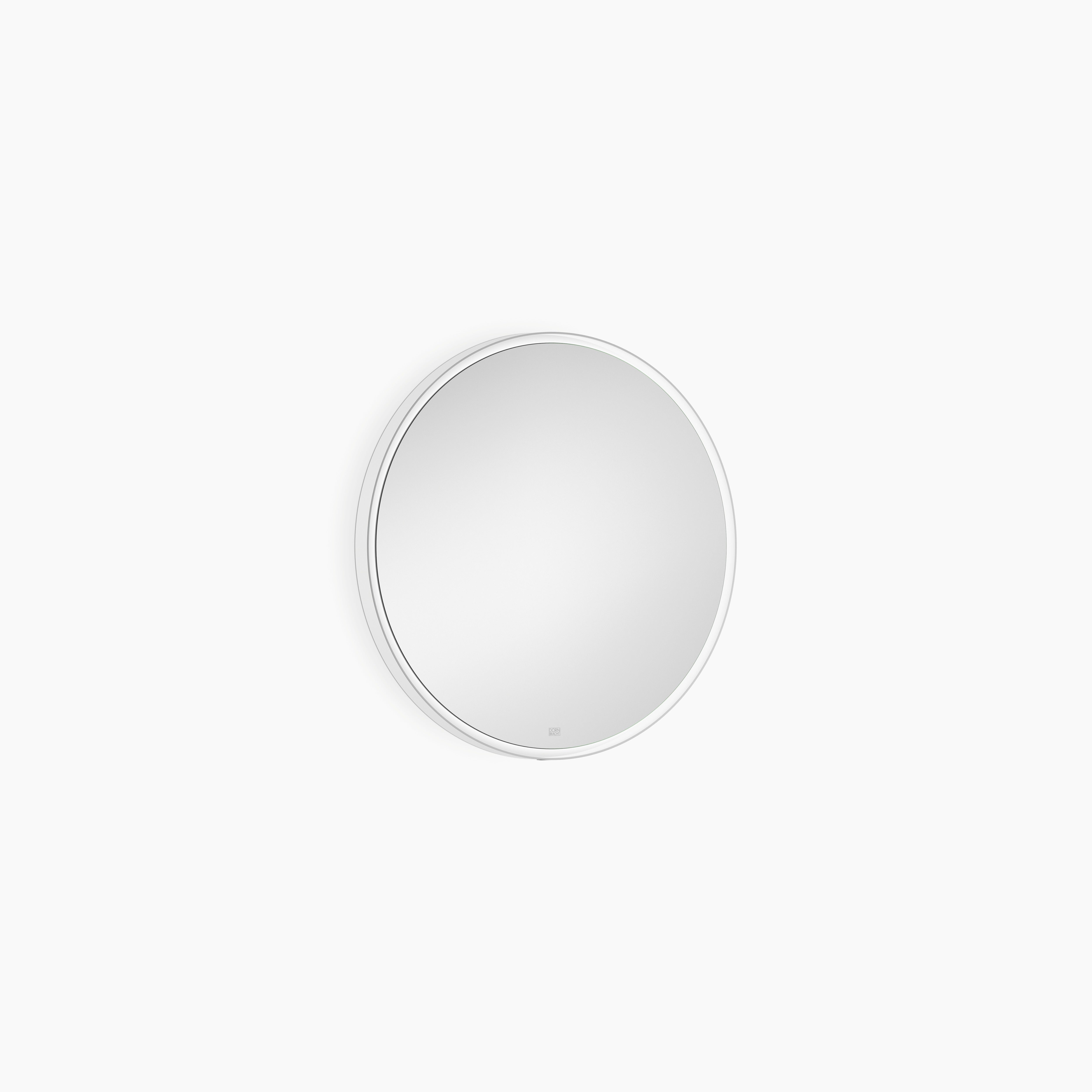 Lighted Mirror Round Matte White