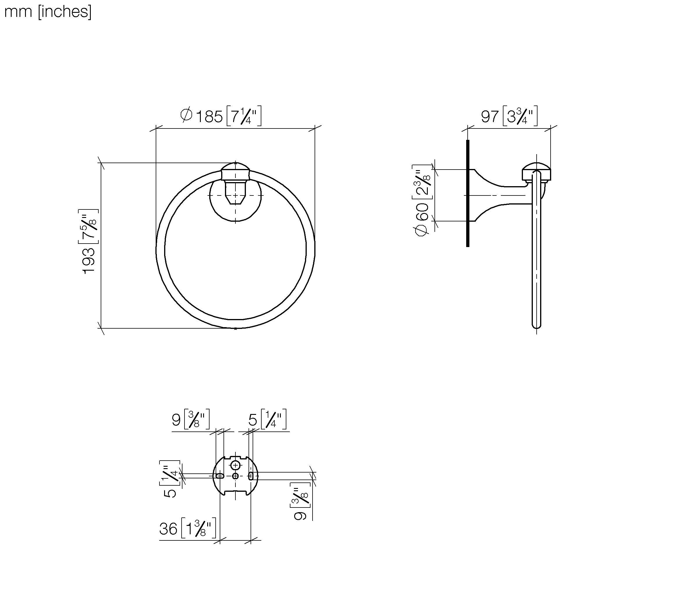 Madison Towel Ring Round Chrome