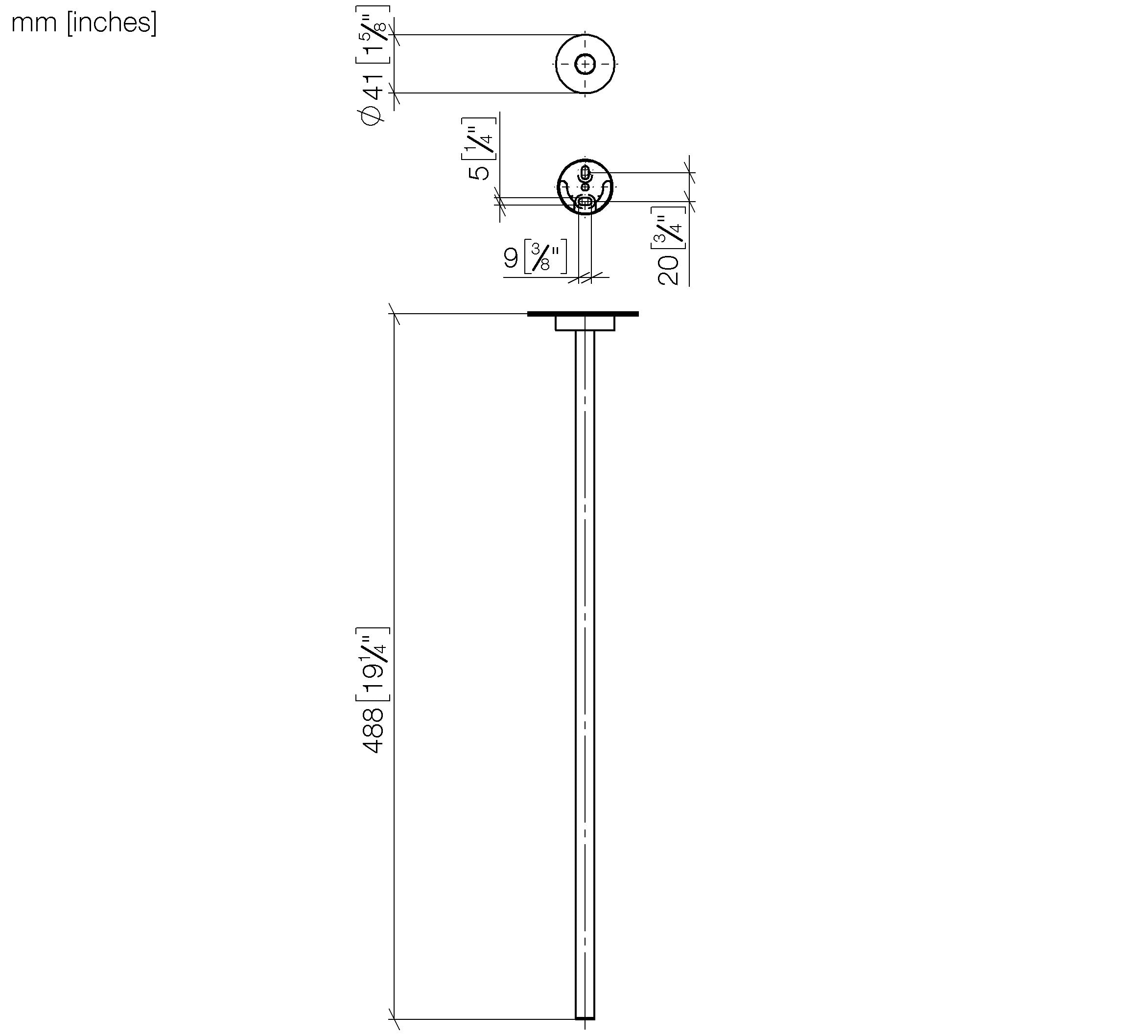 Towel Bar 1 Piece Non Swivel Chrome II
