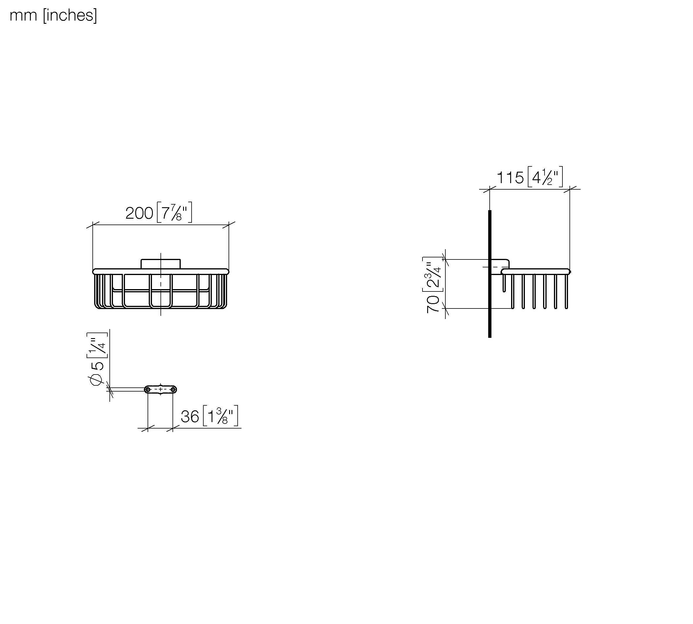 Shower Basket For Wall Mounting Chrome