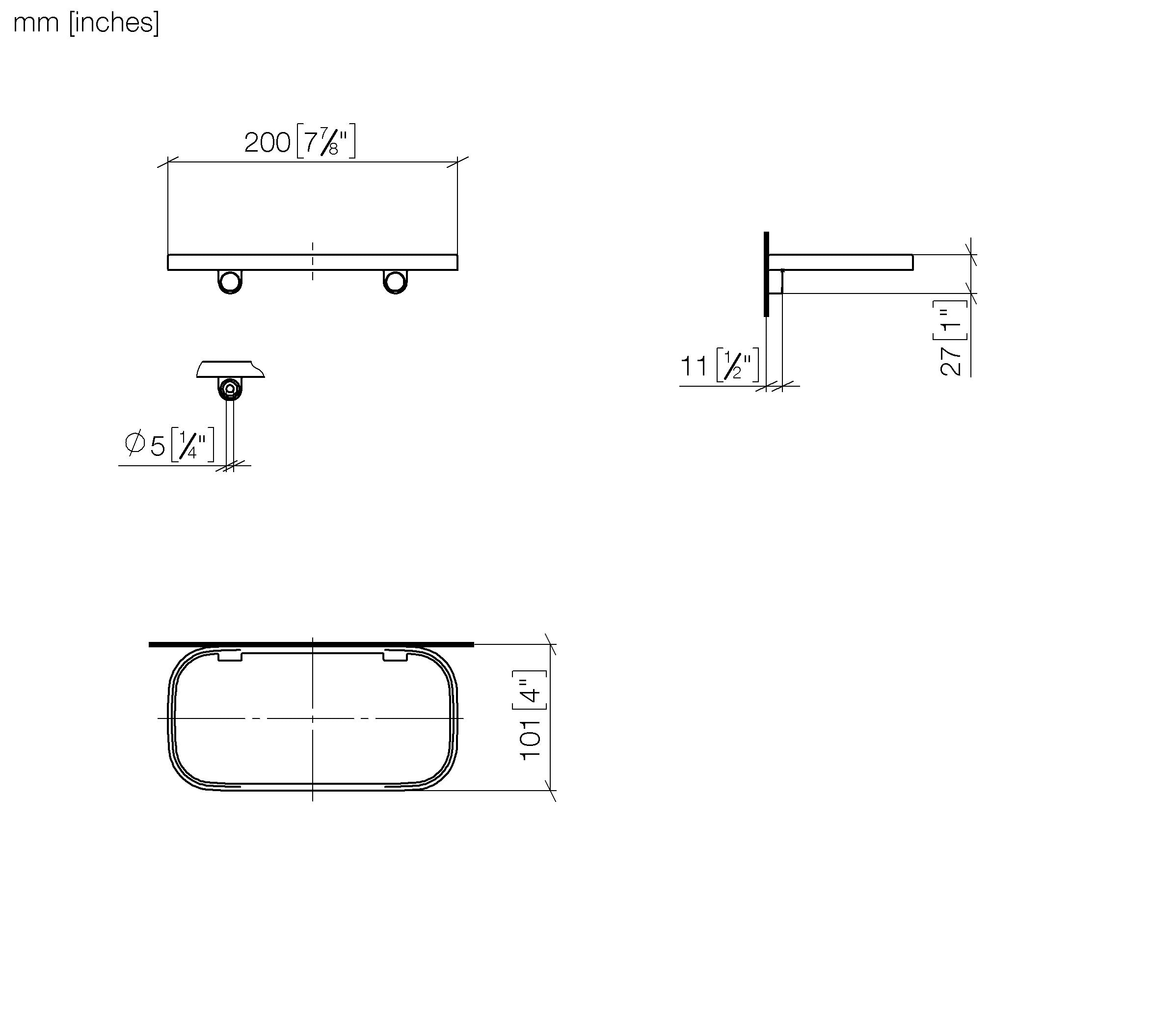 Shelf Wall Model Brushed Light Gold