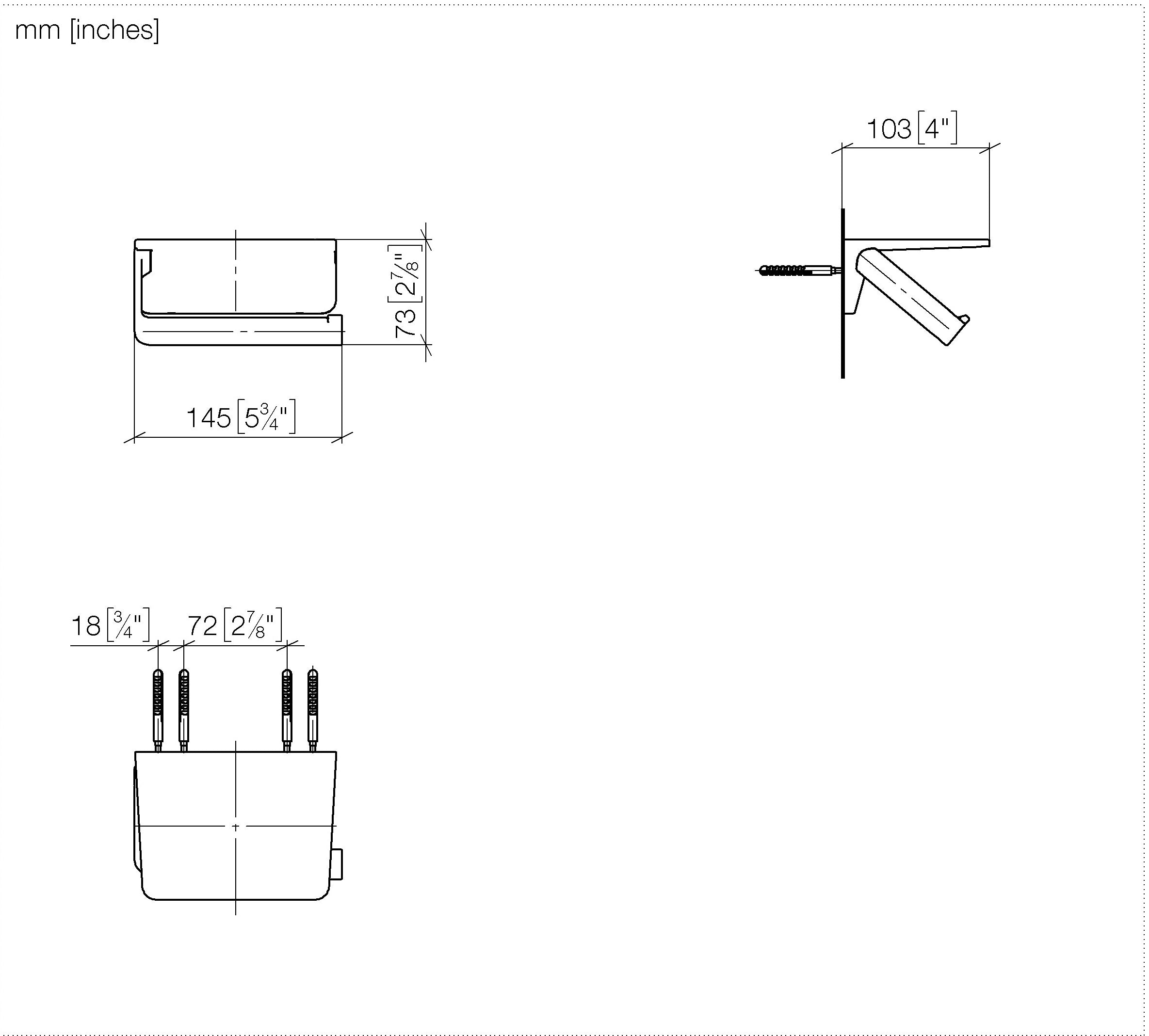 Tissue Holder With Shelf Chrome