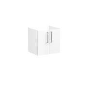 Root Washbasin Unit, With Doors, High Gloss White, Without Washbasin
