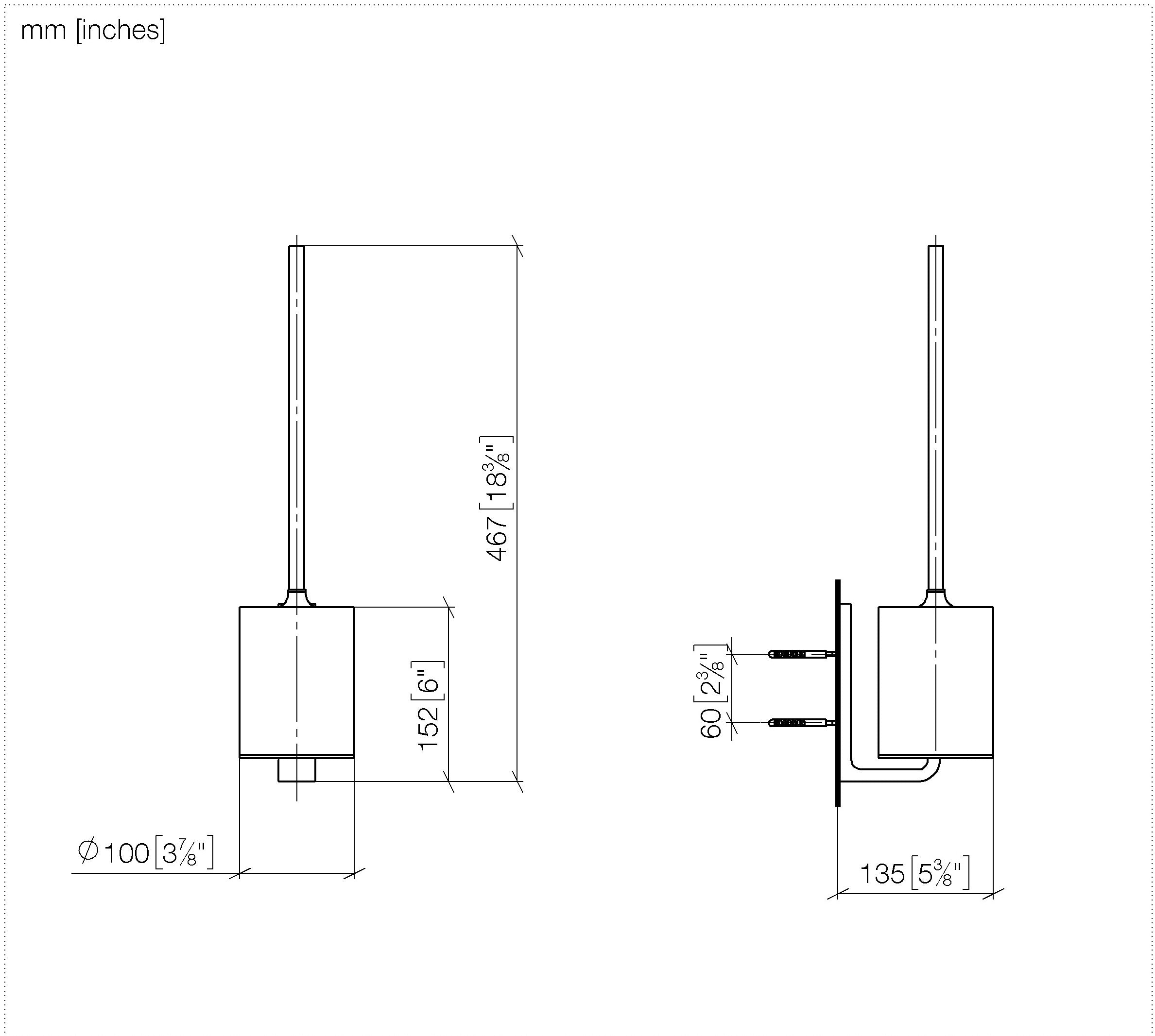 Toilet Brush Set Chrome
