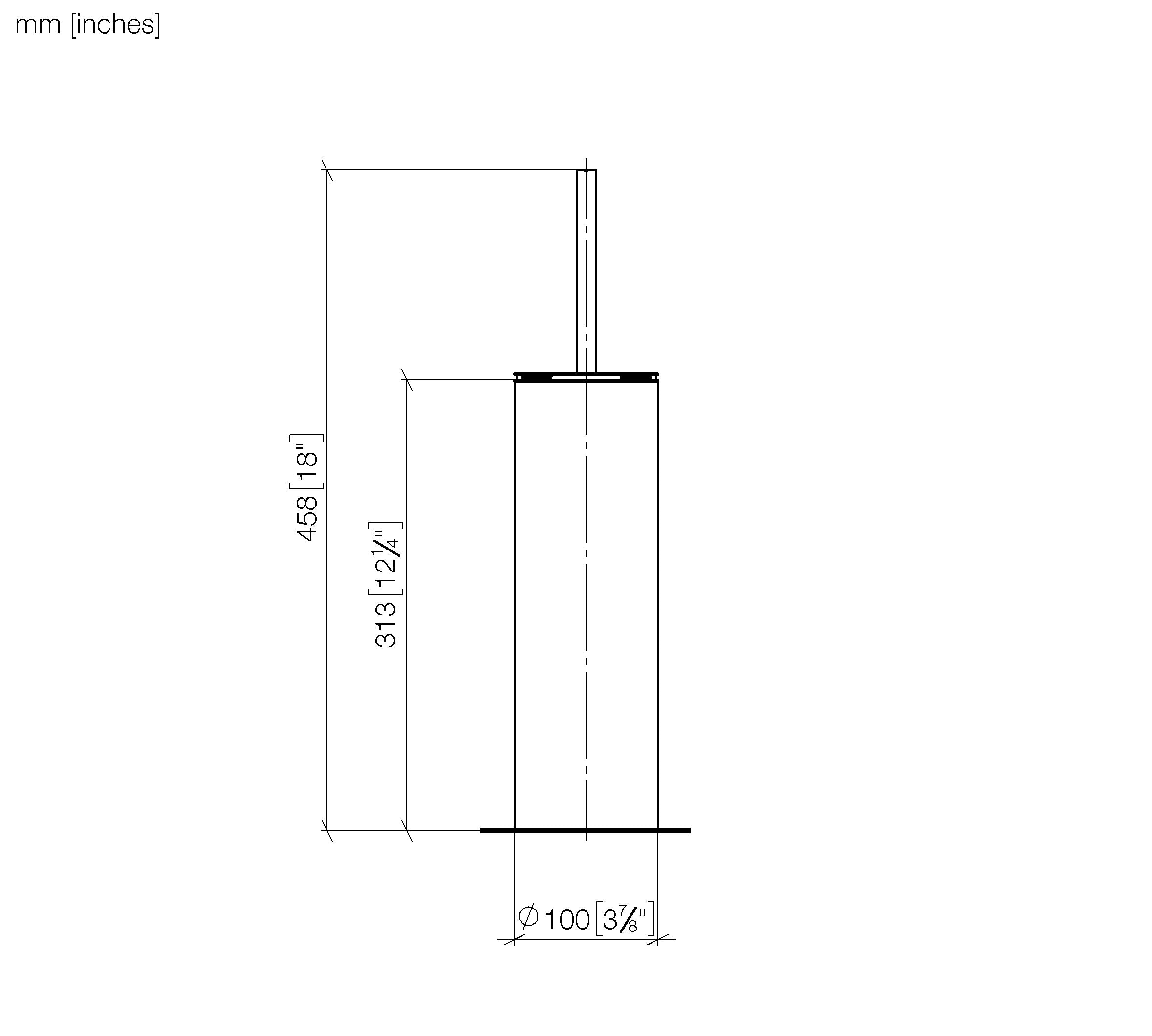 Toilet Brush Set Free Standing Model Chrome