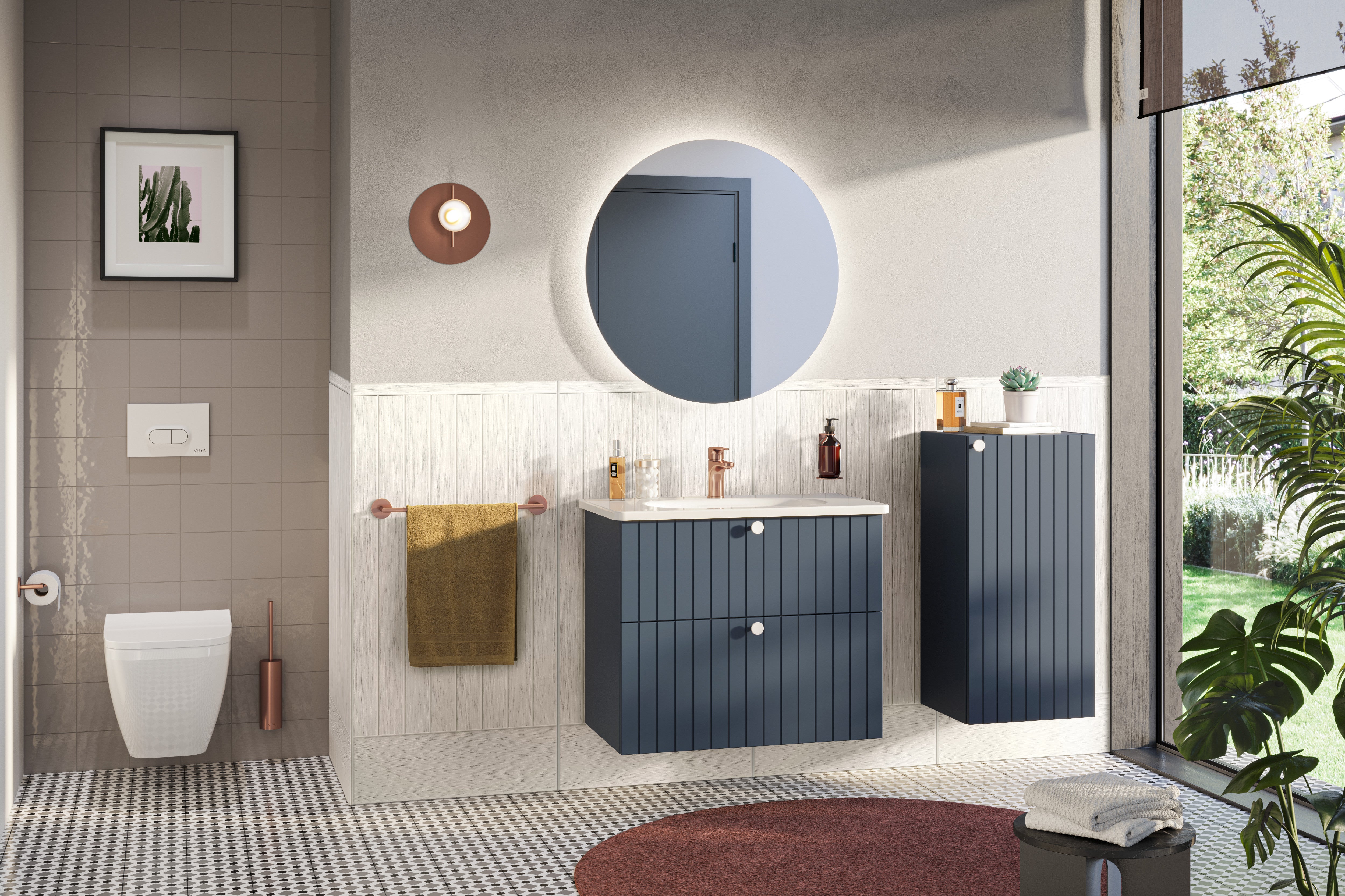 Vanity Basin 80 cm, One Tap Hole, With Overflow Hole