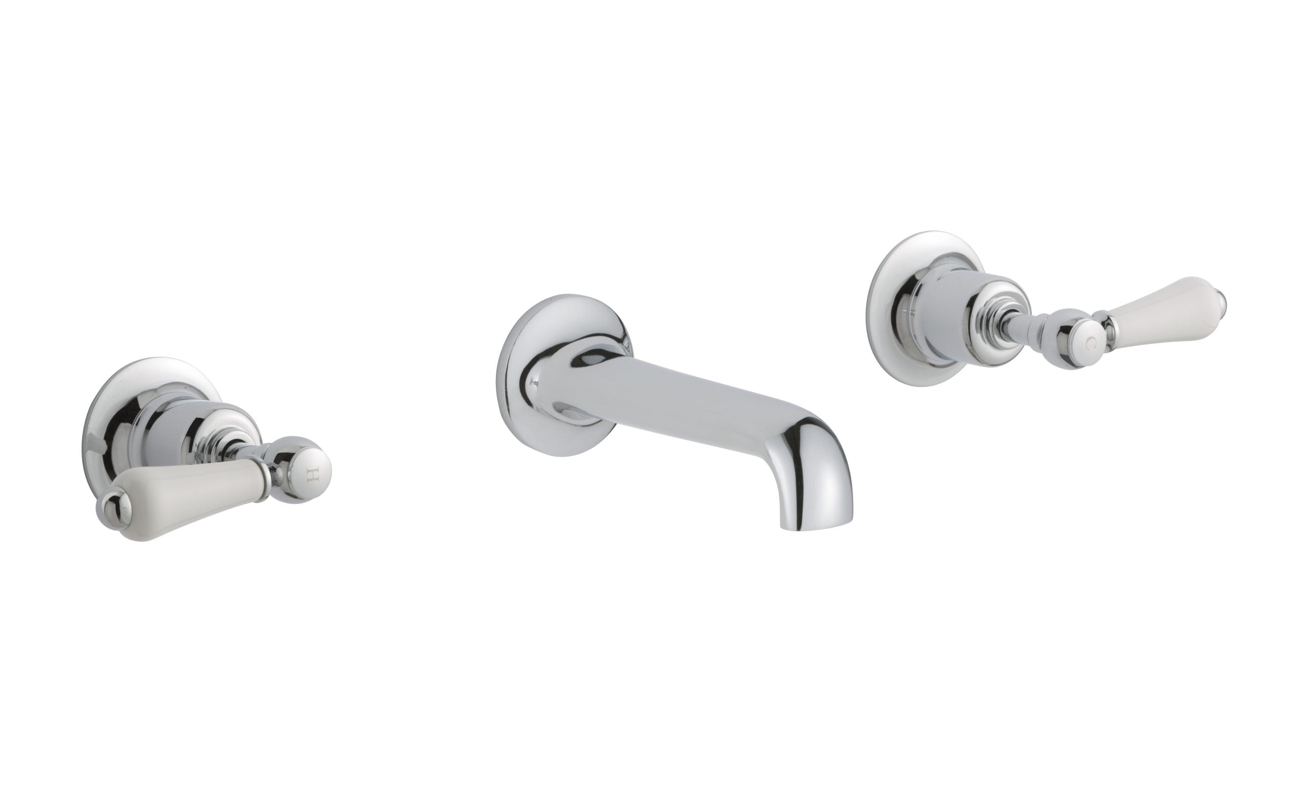 GROSVENOR LEVER 3 HOLE WALL MOUNTED BASIN MIXER