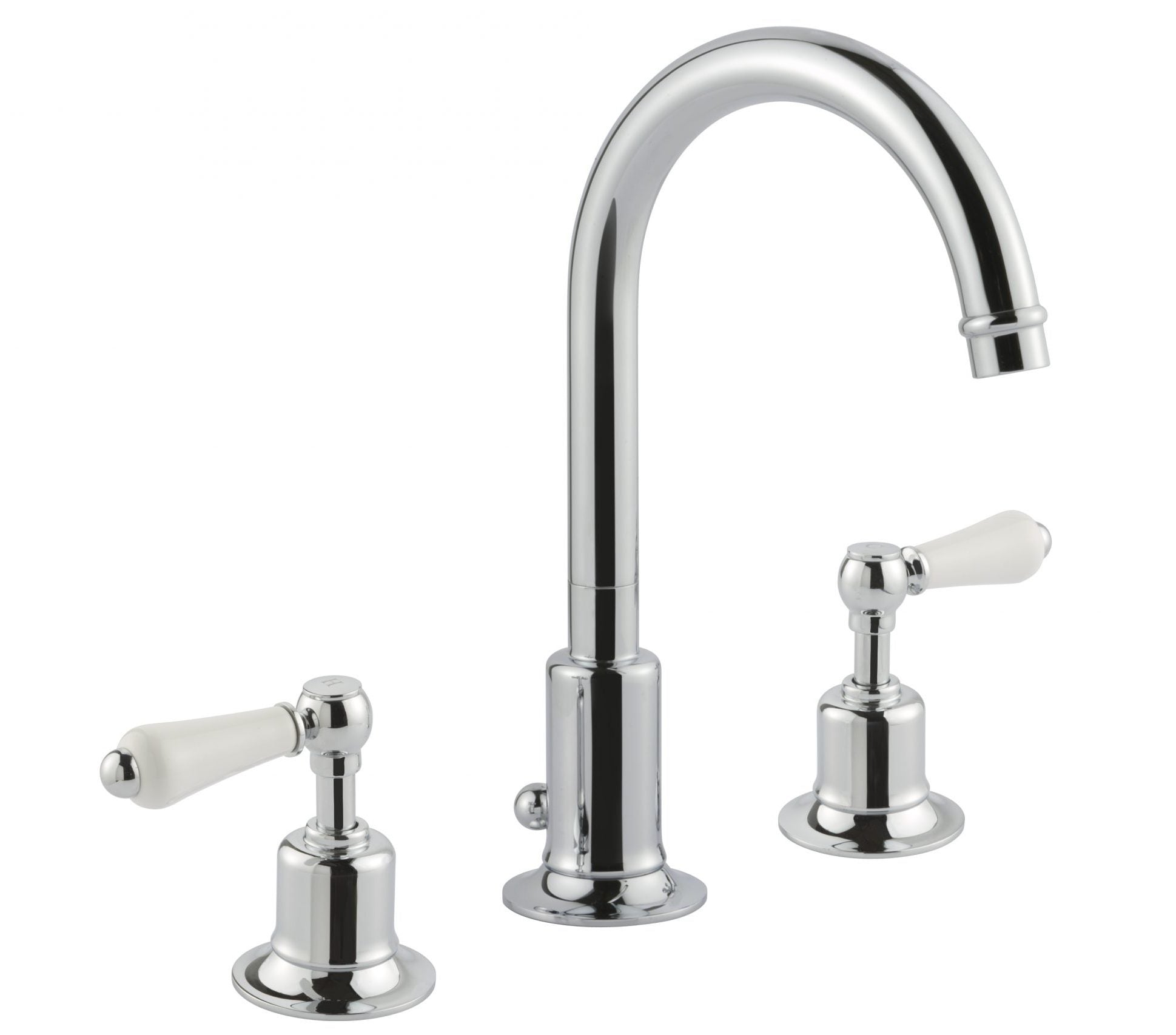 GROSVENOR LEVER 3 HOLE BASIN MIXER WITH SWIVEL SPOUT AND POP UP WASTE