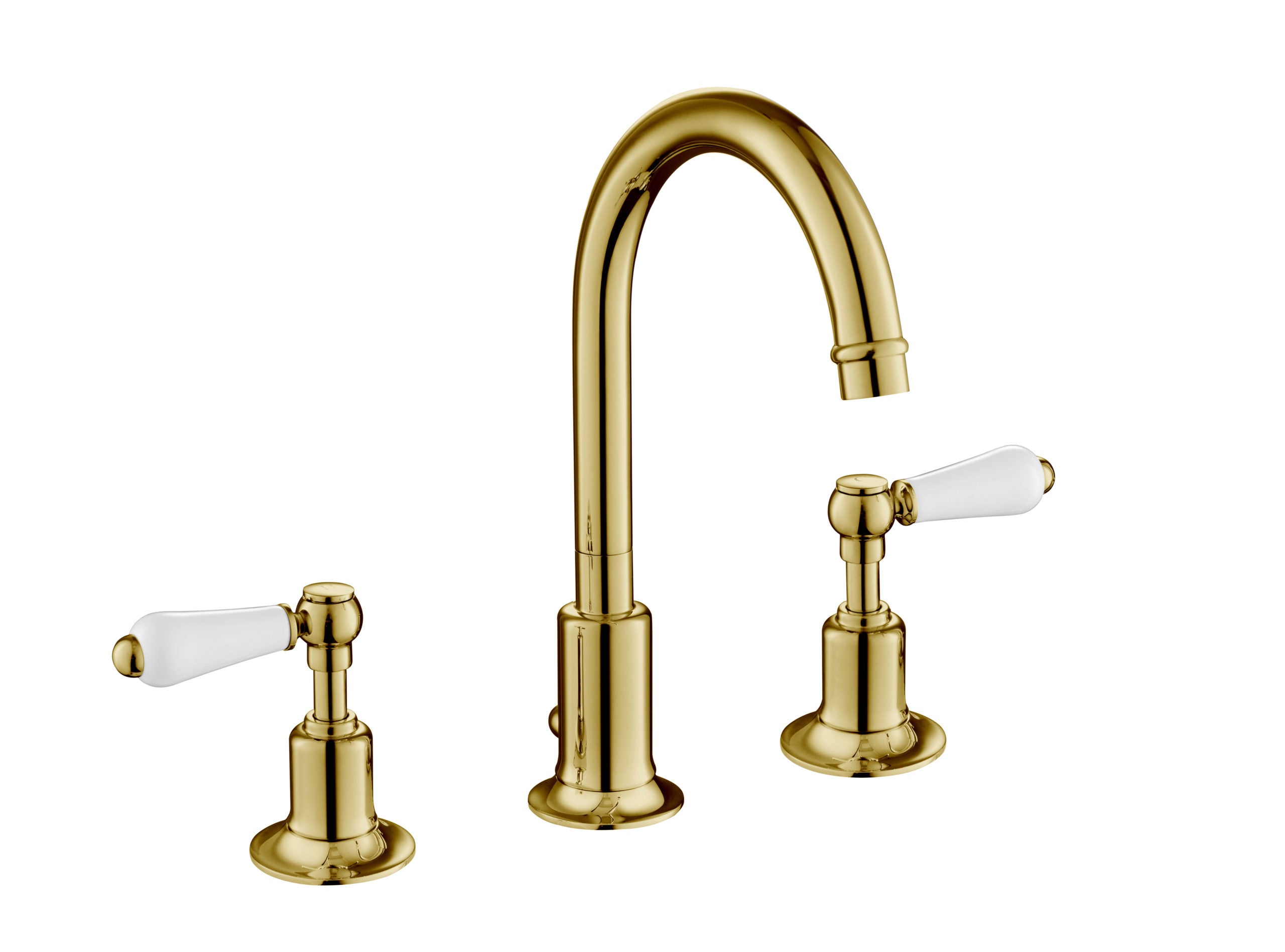 GROSVENOR LEVER 3 HOLE BASIN MIXER WITH SWIVEL SPOUT AND POP UP WASTE