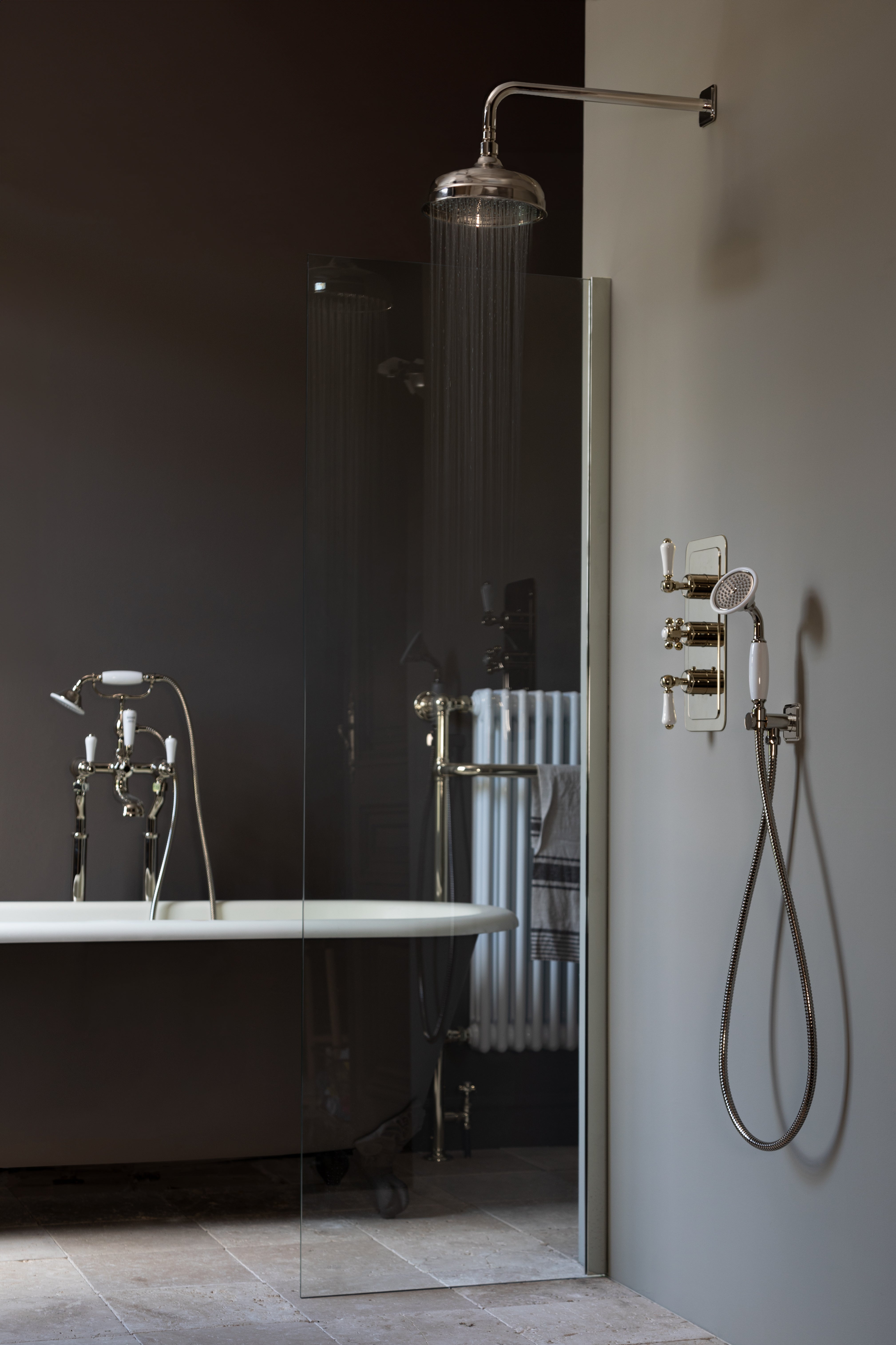 GROSVENOR LEVER FREESTANDING BATH SHOWER MIXER WITH KIT