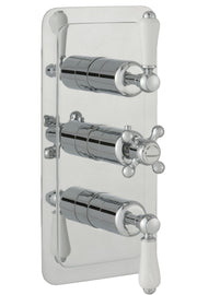 GROSVENOR LEVER THERMOSTATIC CONCEALED 2 OUTLET SHOWER VALVE, VERTICAL