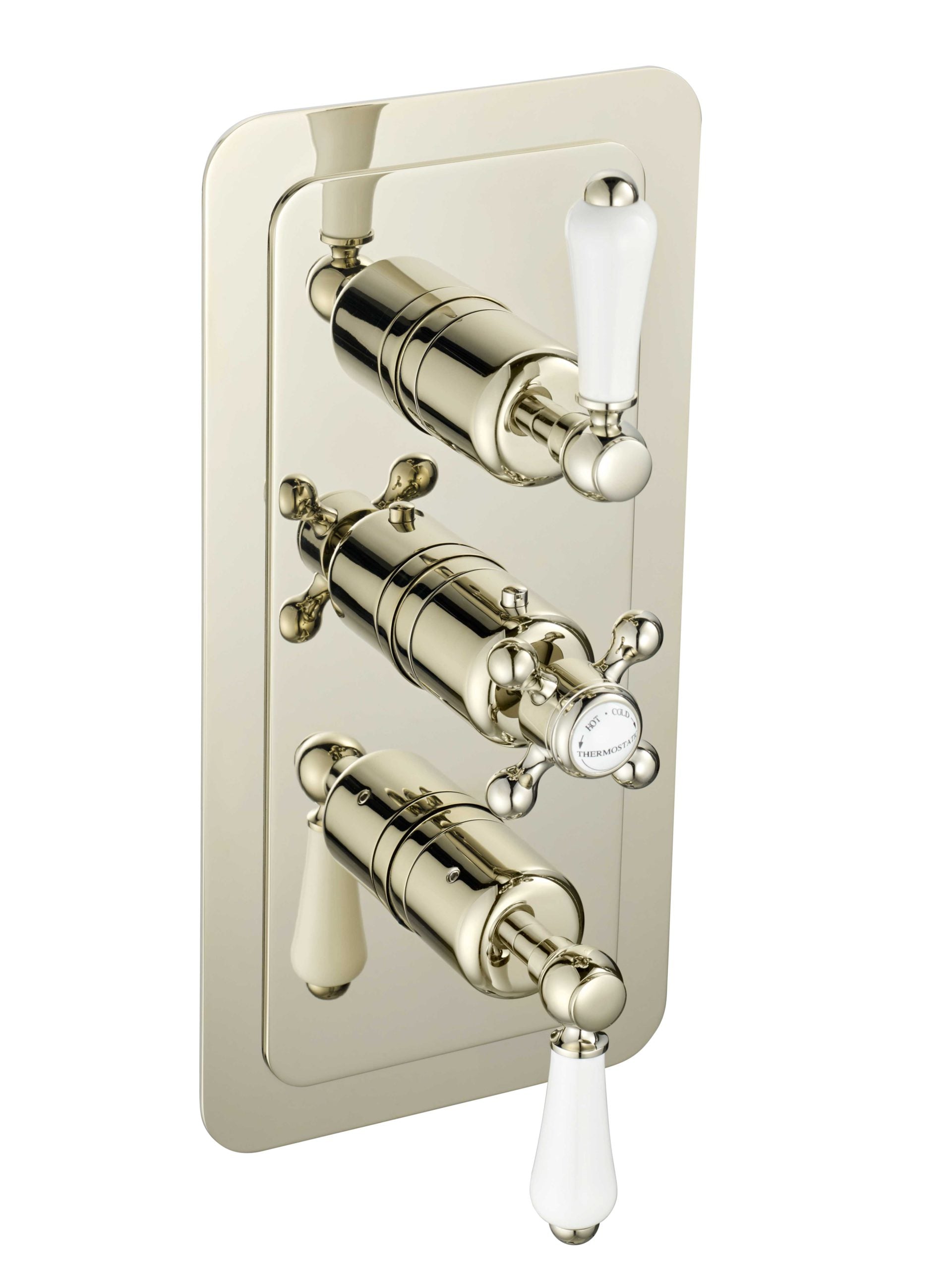 GROSVENOR LEVER THERMOSTATIC CONCEALED 2 OUTLET SHOWER VALVE, VERTICAL