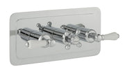 GROSVENOR LEVER THERMOSTATIC CONCEALED 3 OUTLET SHOWER VALVE HORIZONTAL
