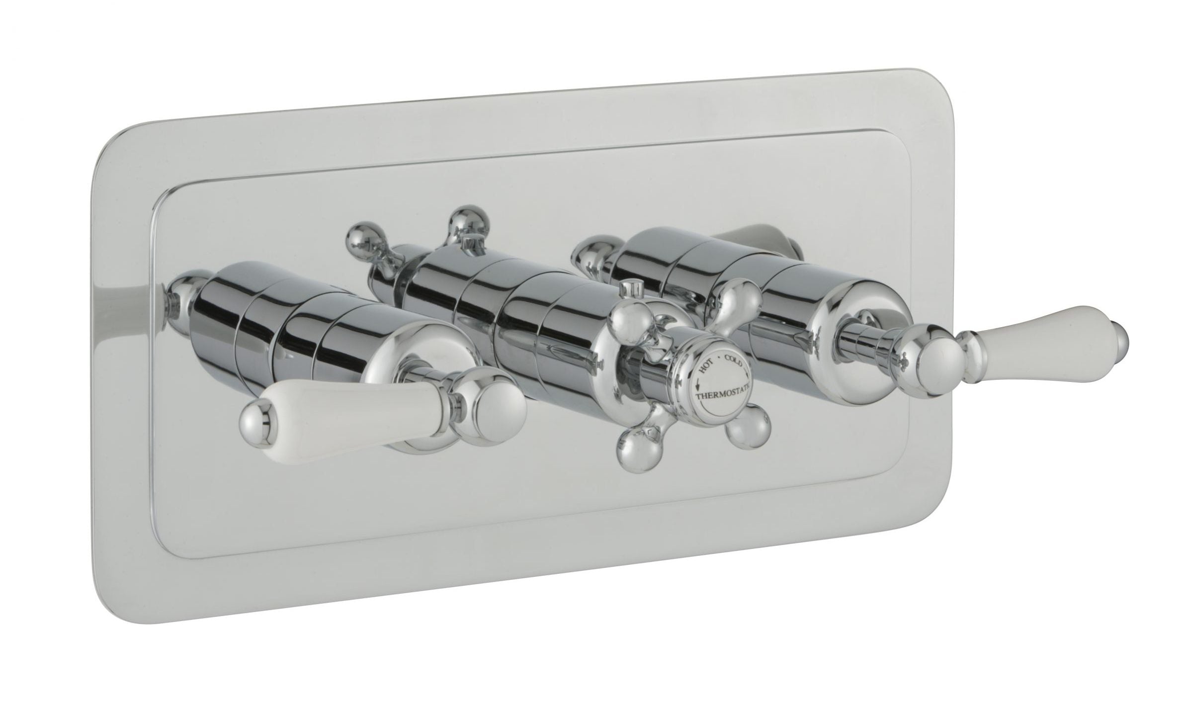 GROSVENOR LEVER THERMOSTATIC CONCEALED 3 OUTLET SHOWER VALVE HORIZONTAL