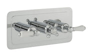 GROSVENOR LEVER THERMOSTATIC CONCEALED 2 OUTLET SHOWER VALVE HORIZONTAL