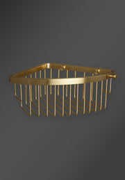 CORNER BASKET BRUSHED BRASS