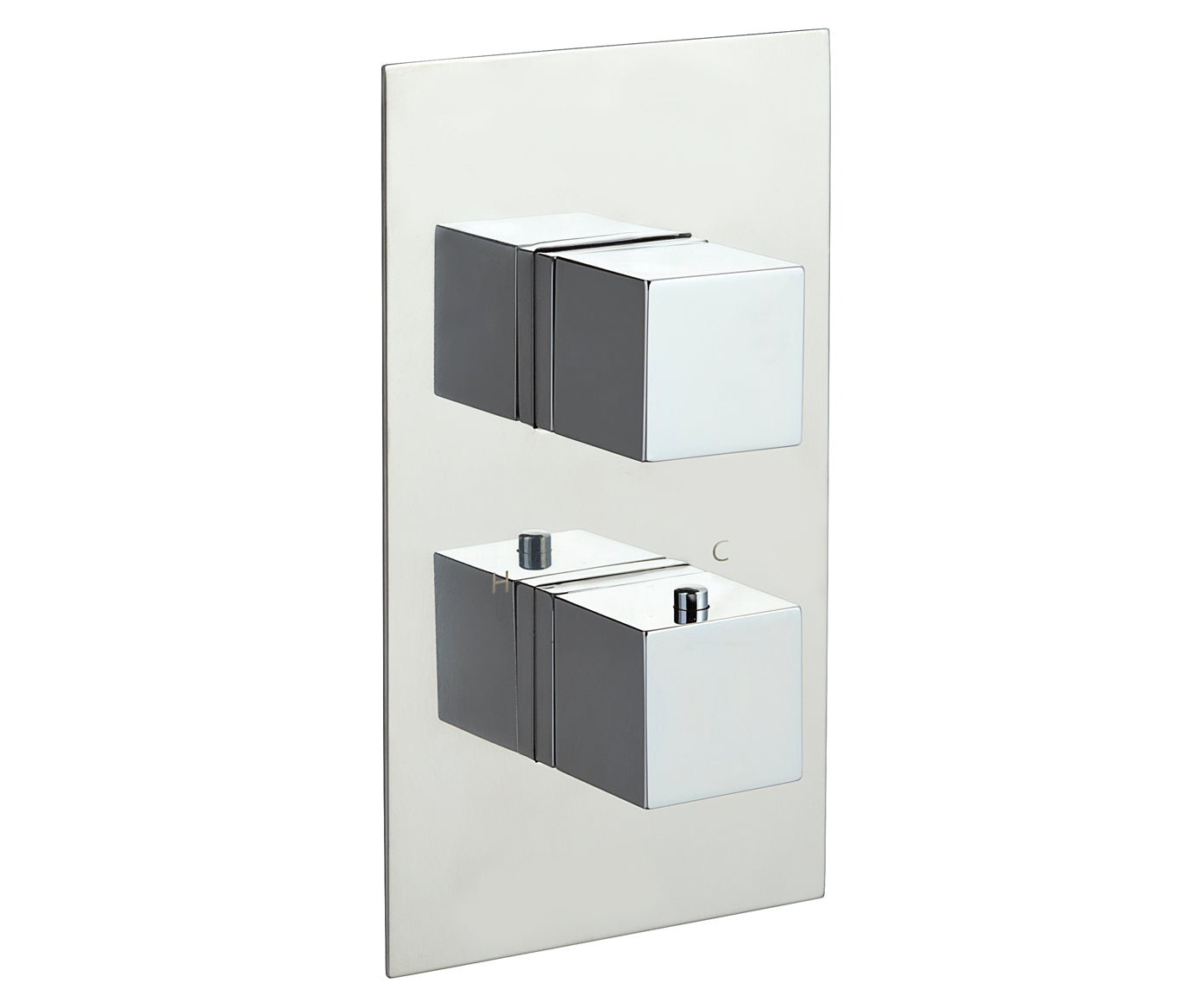 ATHENA SQUARE SHOWER VALVE 2 HANDLE - 1 OUTLET