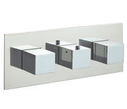 ATHENA SQUARE HORIZONTAL SHOWER VALVE 2 OUTLETS