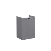 Root Classic Washbasin Unit, with doors, floor standing, Matt Grey, without washbasin