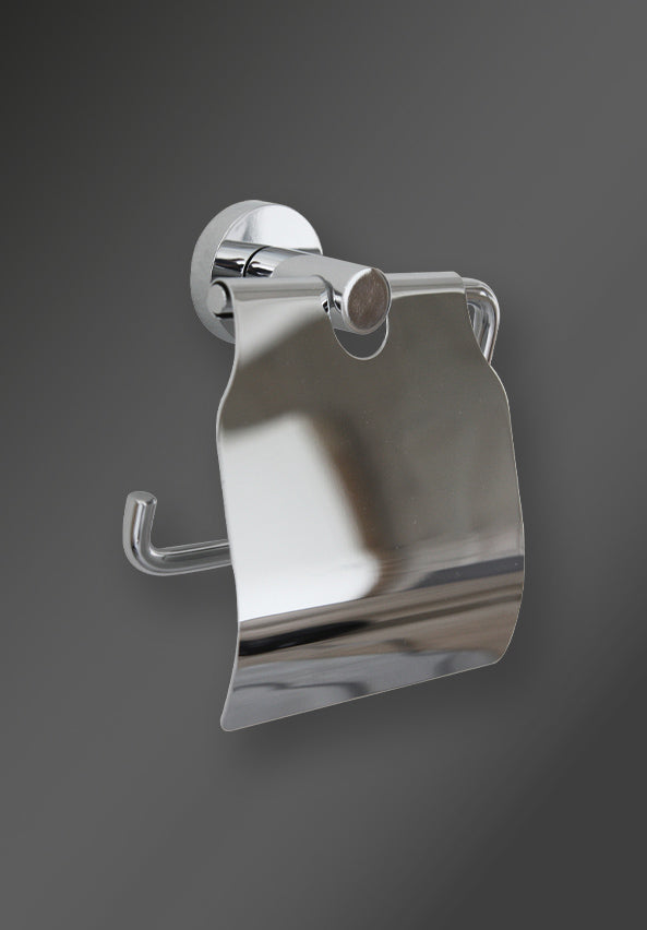 BOND TOILET ROLL HOLDER WITH LID CHROME