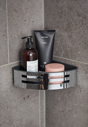 CORNER SHOWER TIDY WITH REMOVEABLE TRAY CHROME