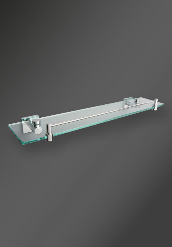 ATLANTA SHELF CLEAR WITH GUARD RAIL CHROME
