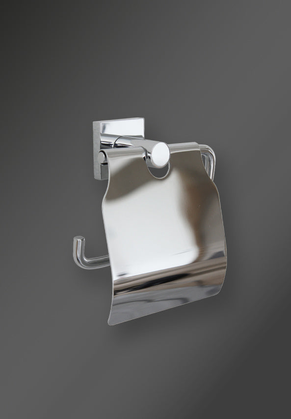 ATLANTA TOILET ROLL HOLDER WITH LID CHROME