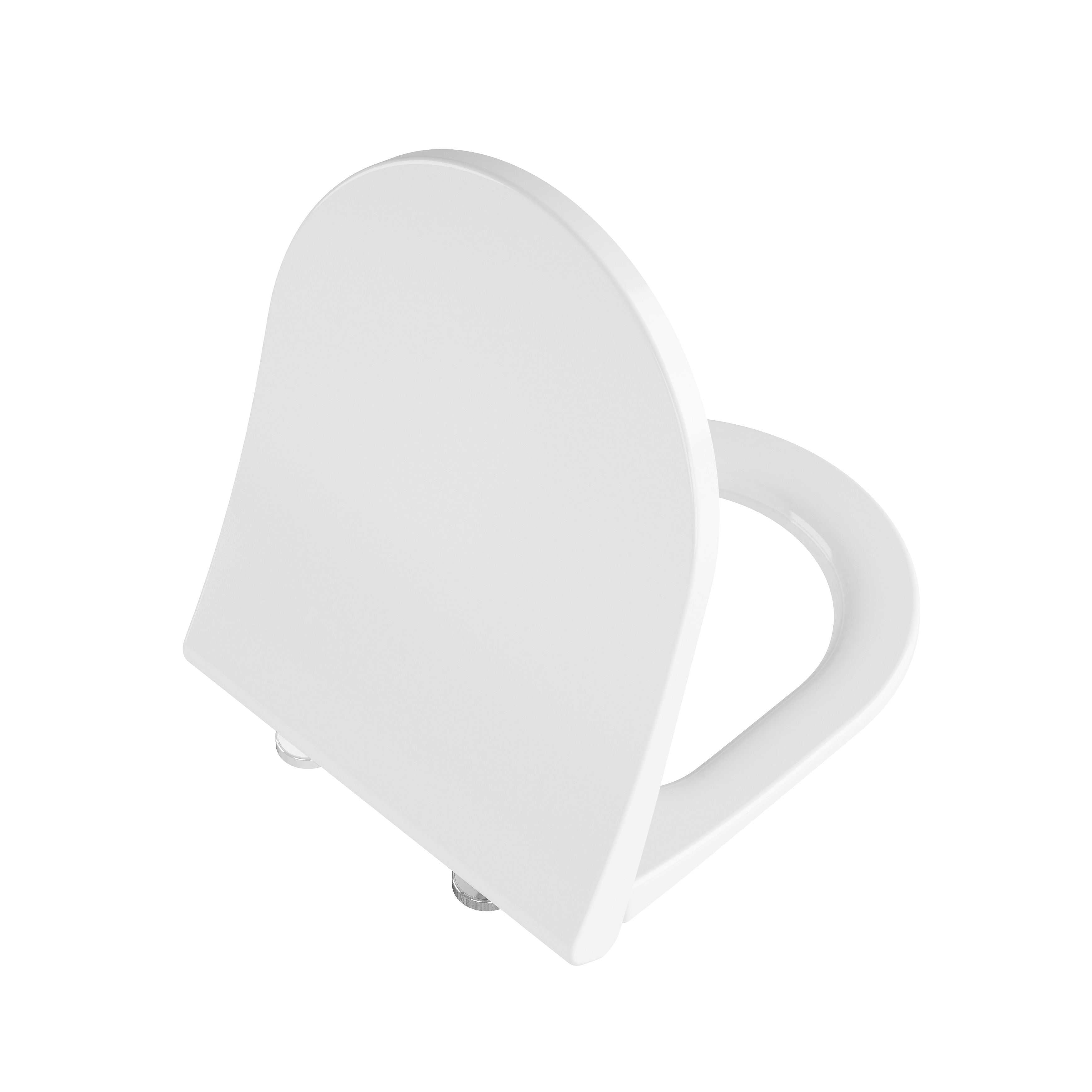 Universal Slim Soft WC Seat-DP-White-Round-Wrap